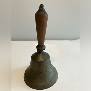 Vintage Hand Bell with Wooden Handle